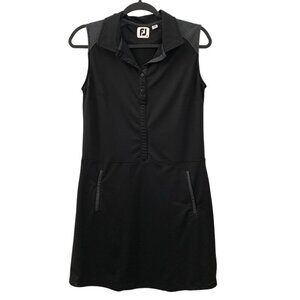 Footjoy Golf Dress Womens Small Black Pockets Sleeveless Athletic Lightweight